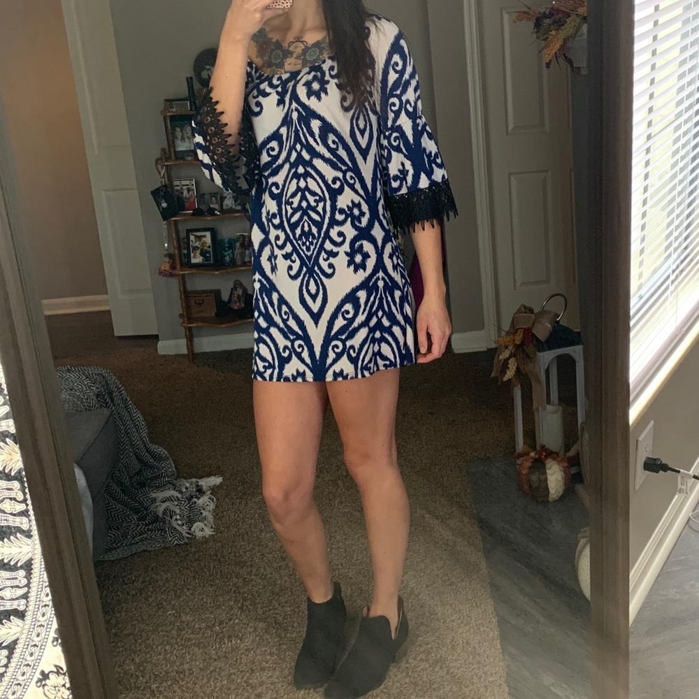 Adorable Blue & White Dress